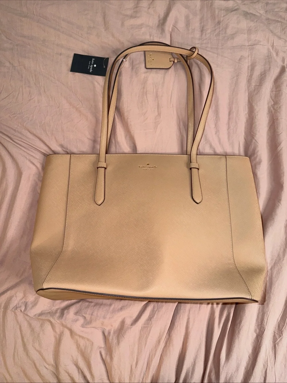Kate Spade Schuyler Warm Beige Saffiano Tote K7354 NWT $359 Retail